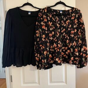 Bundle of 2 XL old navy blouses